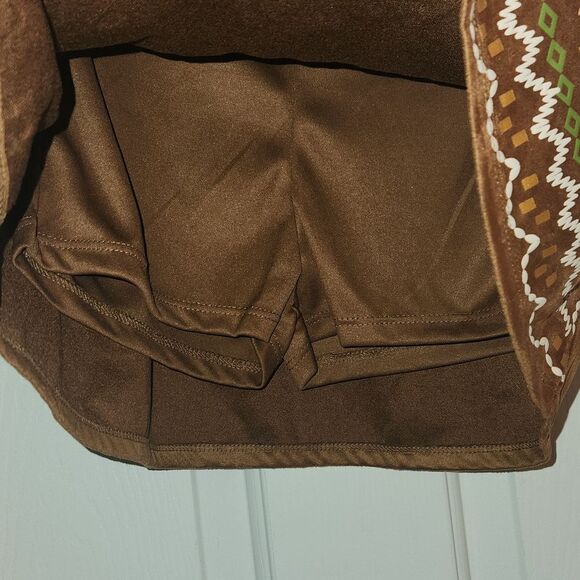 NWT Amy Byer Girls Large (14) Puff Print Suede Skirt Saddle Color Skort - Picture 4 of 4